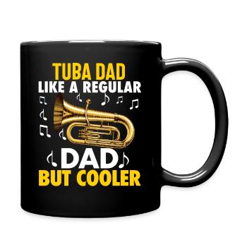 Joueur de tuba hommes femmes fanfare tubiste en laiton - Mug uni - noir - Droite