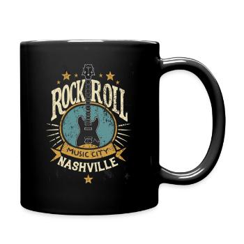 Nashville Rock & Roll Music City Musik Geschenk - Tasse einfarbig - Schwarz - Rechts