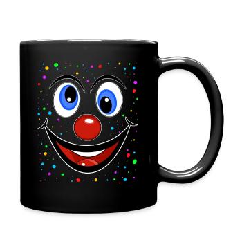 Clown - Tasse einfarbig - Schwarz - Rechts