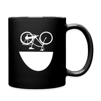 Bicycle Smile Face Funny Fun Fun - Full Colour Mug - black - Right