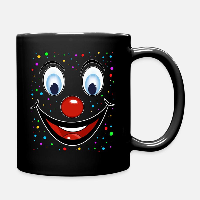 Clown Gesicht Karneval & Fasching - Tasse einfarbig - Schwarz