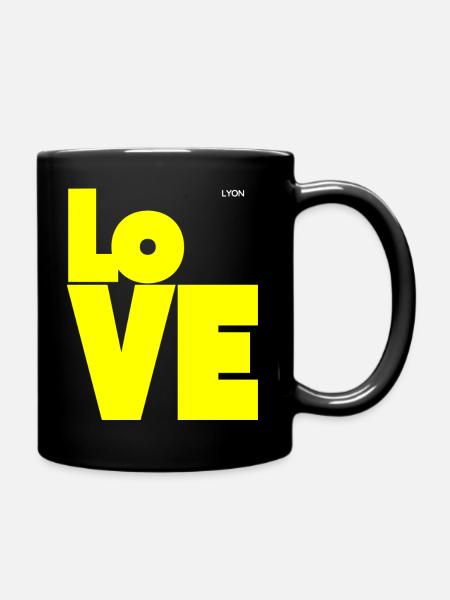 Love Yellow - Mug uni - noir