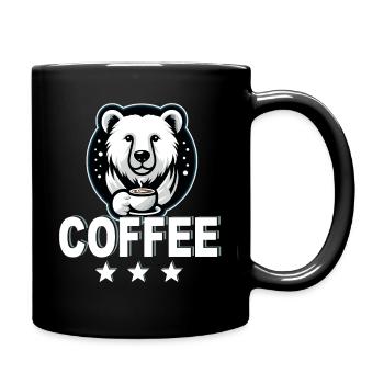 Eisbär vom Nordpol liebt Kaffee im Café Barista - Tasse einfarbig - Schwarz - Rechts