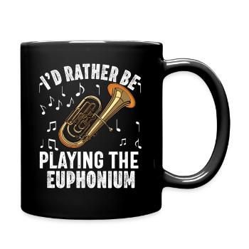 Funny Euphonium Player For Men Women Euphonist - Full Colour Mug - black - Right