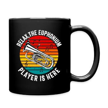 Funny Euphonium Player For Men Women Euphonist - Full Colour Mug - black - Right
