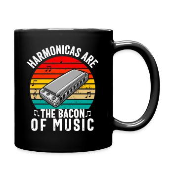 Harmonica Player For Men Women Funny Harmonicist - Full Colour Mug - black - Right