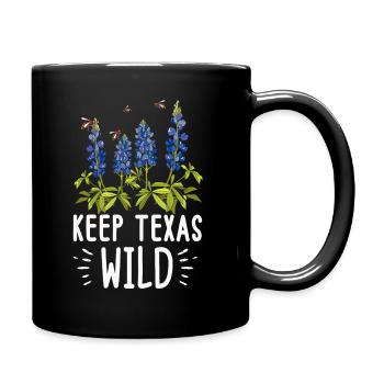 Champs de fleurs sauvages Fleurs sauvages Bluebonnet - Mug uni - noir - Droite