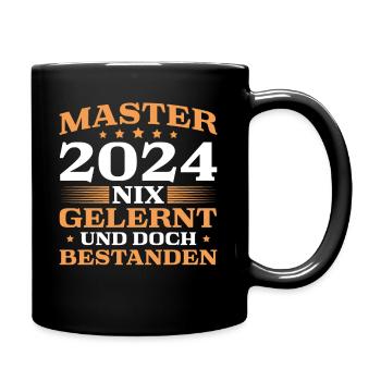 Master 2024 Abschluss Bestandene Masterprüfung - Tasse einfarbig - Schwarz - Rechts