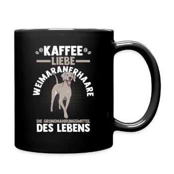 Hund Kaffee Weimaraner - Tasse einfarbig - Schwarz - Rechts