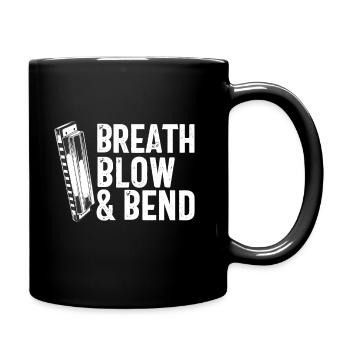 Harmonica Player For Men Women Funny Harmonicist - Full Colour Mug - black - Right