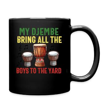 Djembé Pour L’Afrique Joueur De Tambour Jembe Musique Hommes Papa - Mug uni - noir - Droite