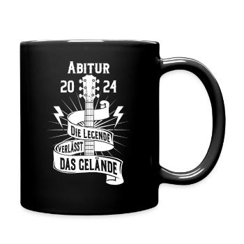 Abitur 2024 die Legende verlässt das Gelände - Tasse einfarbig - Schwarz - Rechts
