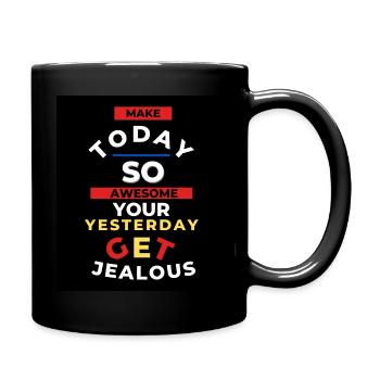 Make today so awsome - Full Colour Mug - black - Right