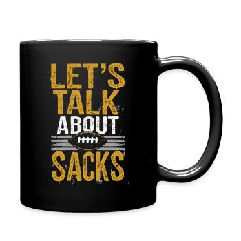 Parlons de Sacks Dicton de football drôle - Mug uni - noir - Droite