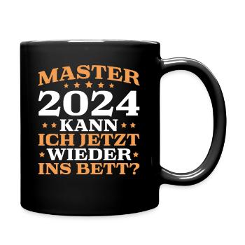 Master Abschluss 2024 Bestandene Masterprüfung - Tasse einfarbig - Schwarz - Rechts