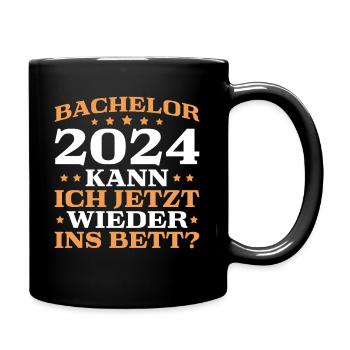 Bachelor Abschluss 2024 Bestandene Bachelorprüfung - Tasse einfarbig - Schwarz - Rechts