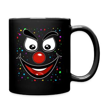 Clown Face Confetti - Full Colour Mug - black - Right