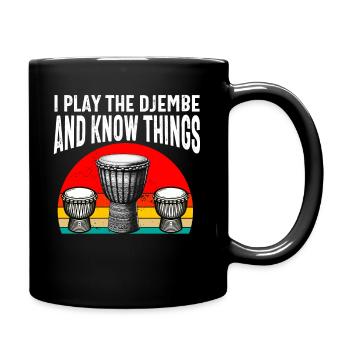 Djembé Pour L’Afrique Joueur De Tambour Jembe Musique Hommes Papa - Mug uni - noir - Droite