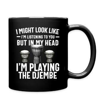 Djembé Pour L’Afrique Joueur De Tambour Jembe Musique Hommes Papa - Mug uni - noir - Droite