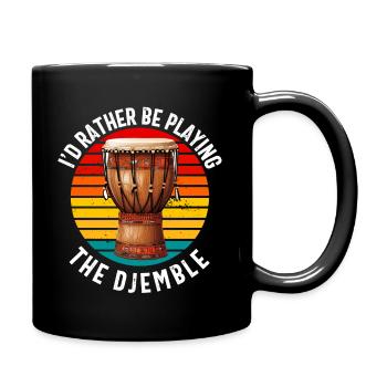Djembé Pour L’Afrique Joueur De Tambour Jembe Musique Hommes Papa - Mug uni - noir - Droite