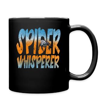 Spider Whisperer Jumping Spider Regius Spider - Full Colour Mug - black - Right