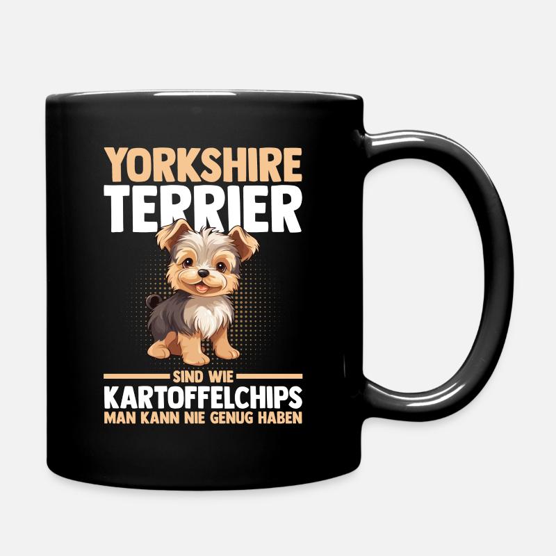 Hund Yorkshire Terrier - Tasse einfarbig - Schwarz