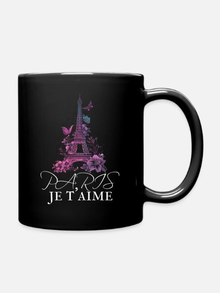 Paris, France, Tour Eiffel, Souvenir - Mug uni - noir