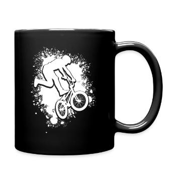 BMX Farbe Fahrrad Fans Rad Biker BMX Fahradfahrer - Tasse einfarbig - Schwarz - Rechts