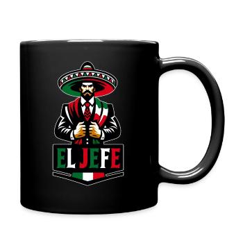 El Jefe El Patrón in Spanish Funny Mexican Quote - Full Colour Mug - black - Right