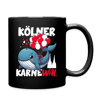Cologne Carnival Wal Kölle Alaaf Cologne Cathedral funny - Full Colour Mug - black - Right