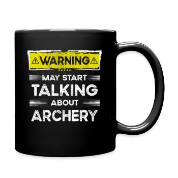 Talking about Archery funny - Full Colour Mug - black - Right