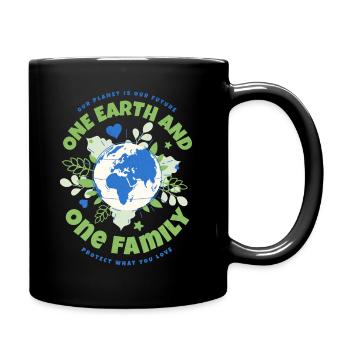 Journée de la Terre Une Terre et une Famille - Mug uni - noir - Droite