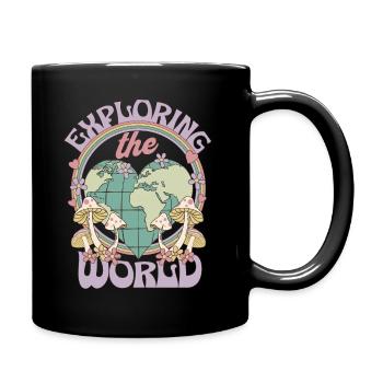 Exploring The World Earth Day - Full Colour Mug - black - Right