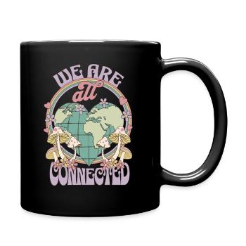 Nous sommes tous connectés Jour de la Terre - Mug uni - noir - Droite
