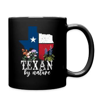 Champs de fleurs sauvages Fleurs sauvages Bluebonnet - Mug uni - noir - Droite