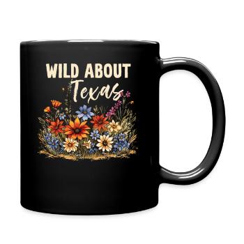 Wildflower Fields Wildflowers Bluebonnet - Full Colour Mug - black - Right