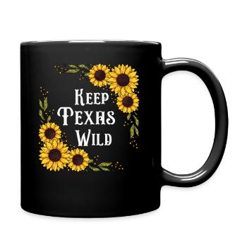 Champs de fleurs sauvages Fleurs sauvages Bluebonnet - Mug uni - noir - Droite