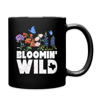 Champs de fleurs sauvages Fleurs sauvages Bluebonnet - Mug uni - noir - Droite