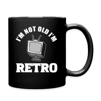 I'm Not Old I'm Retro Computertechniker - Tasse einfarbig - Schwarz - Rechts
