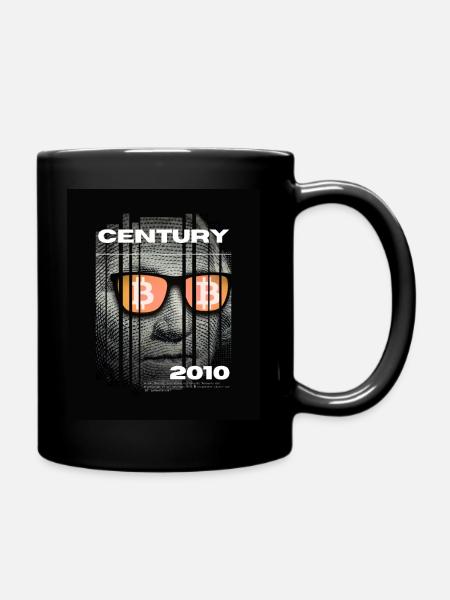 Bitcoin Century - Das Bitcoinlogo - Tasse einfarbig - Schwarz