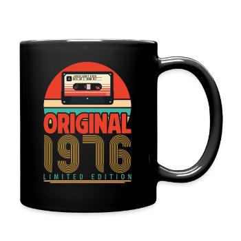 Vintage 1976 Geburtstagsgeschenk. Retro 1976. - Tasse einfarbig - Schwarz - Rechts