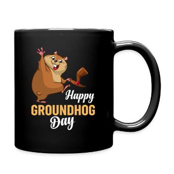 Groundhog - Happy Groundhog Day - Full Colour Mug - black - Right