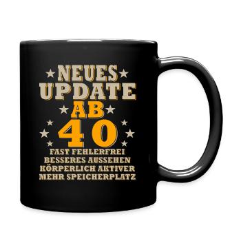 40. Geburtstag - 40 Jahre lustiger Spruch 1984 - Tasse einfarbig - Schwarz - Rechts