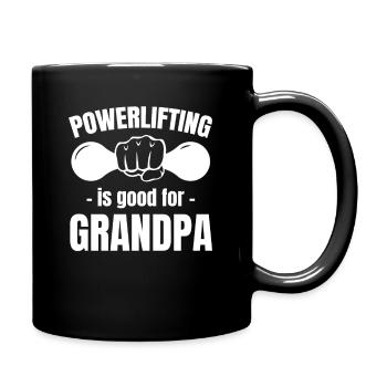 La dynamophilie est bonne pour les muscles de musculation de grand-père - Mug uni - noir - Droite
