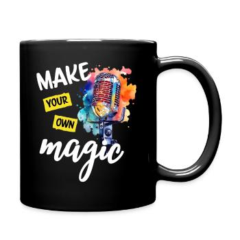 Make Your Own Magic Microphone Singing Singer Singing - Full Colour Mug - black - Right