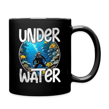 plongée sous marine - Mug uni - noir - Droite