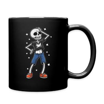 Cool Drôle Squelette - Mug uni - noir - Droite