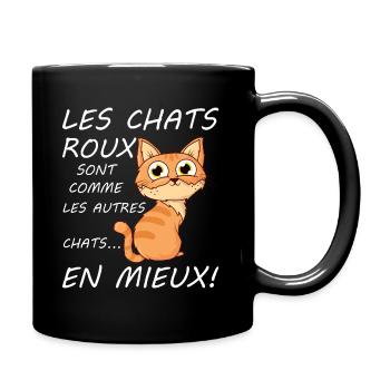Red cats are just like other cats in a better way - Full Colour Mug - black - Right