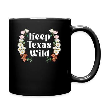 Champs de fleurs sauvages Fleurs sauvages Bluebonnet - Mug uni - noir - Droite