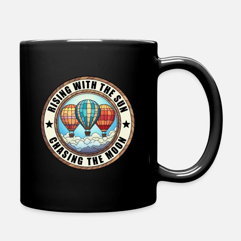 Heißluftballon - Tasse einfarbig - Schwarz